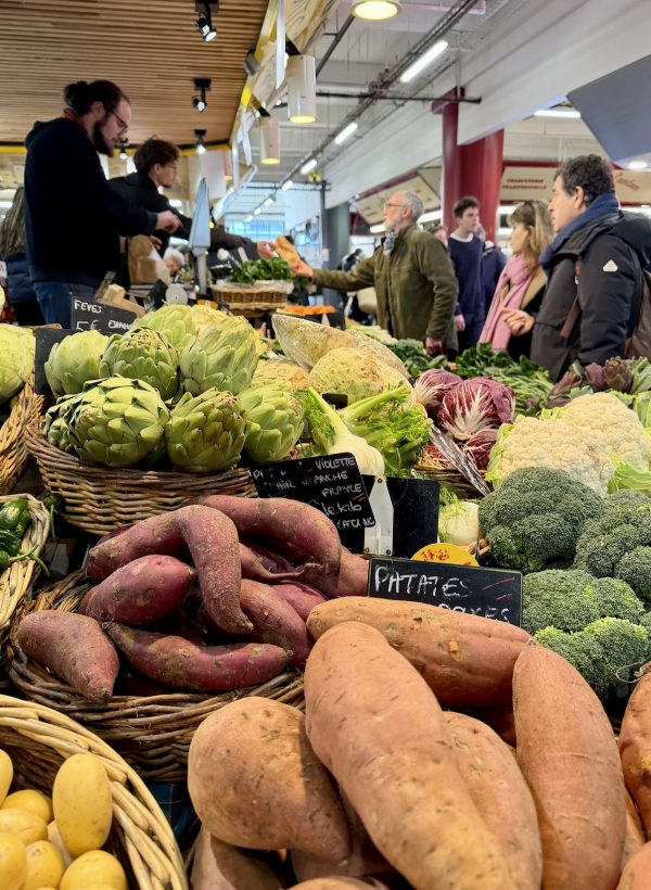 Fresh vegetables at Marché des Capucins in Bordeaux